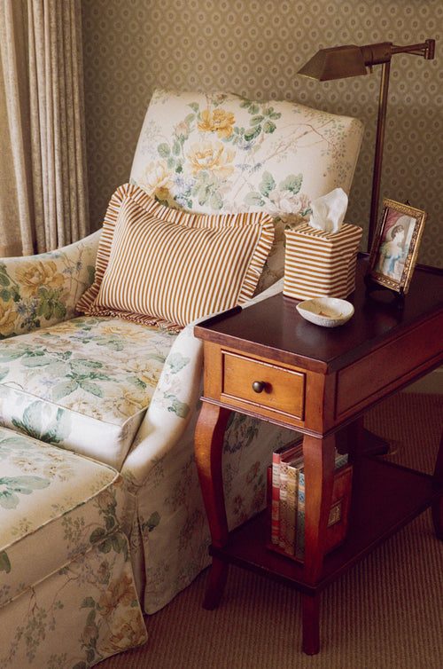 GOLDENROD & CREAM - Mini Stripe Petite Pillow