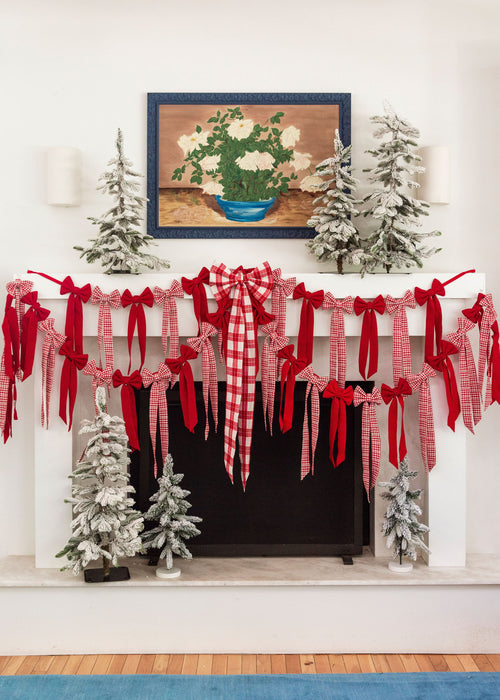 SOHO RED & SOLID RED - Mini Bow Garland