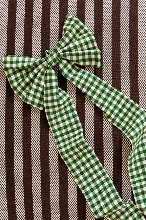 MINI GINGHAM - Hunter Fabric Bow