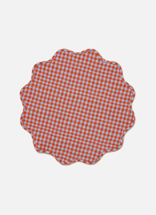MINI GINGHAM - Matador Scalloped Edge Placemat