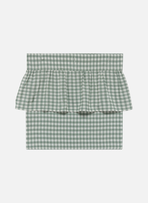 Mini Gingham - Sage Ruffle Shower Curtain