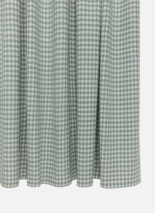 Mini Gingham - Sage Ruffle Shower Curtain