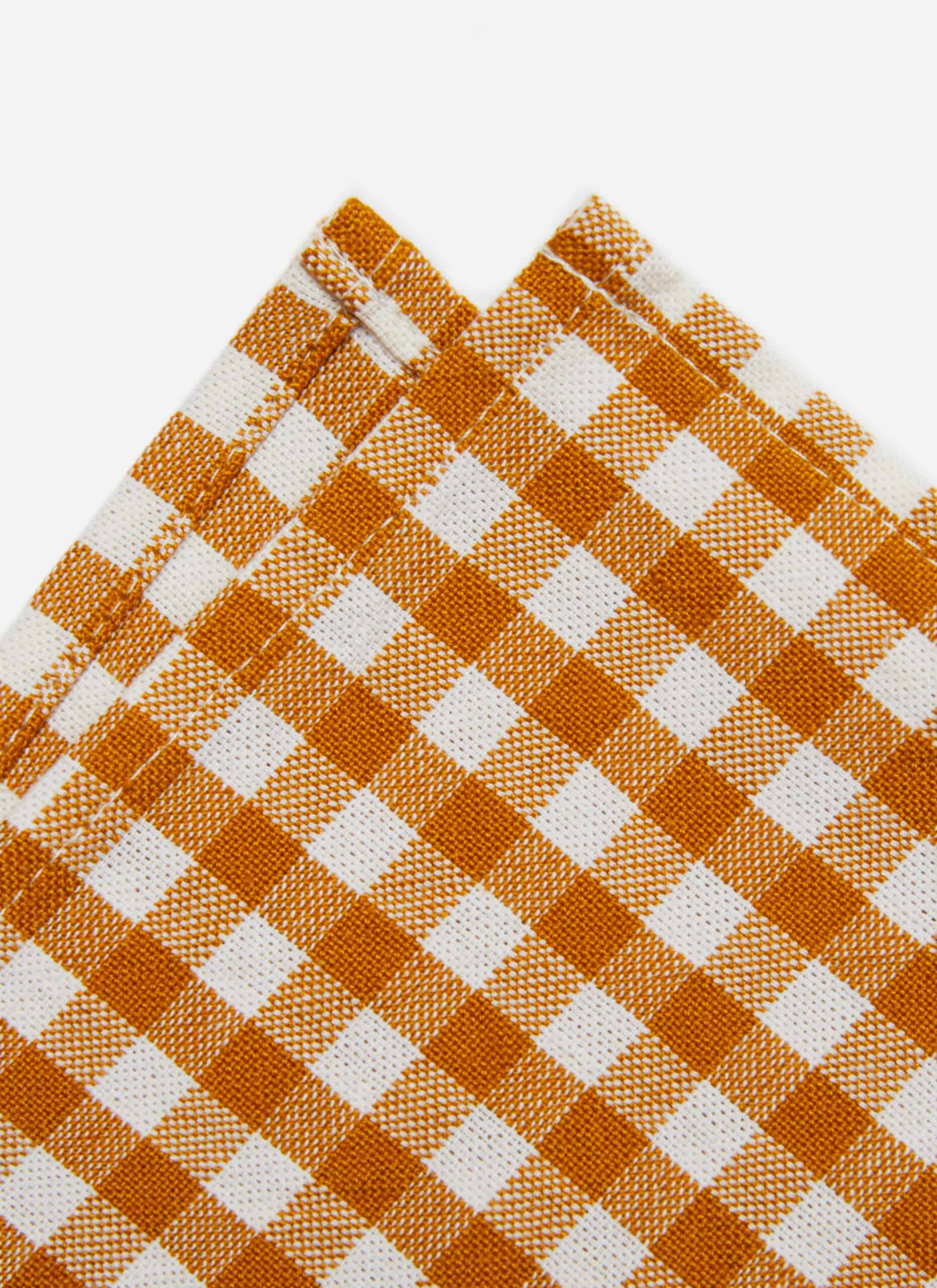 Mini Gingham Goldenrod Napkins - Thumbnail 3