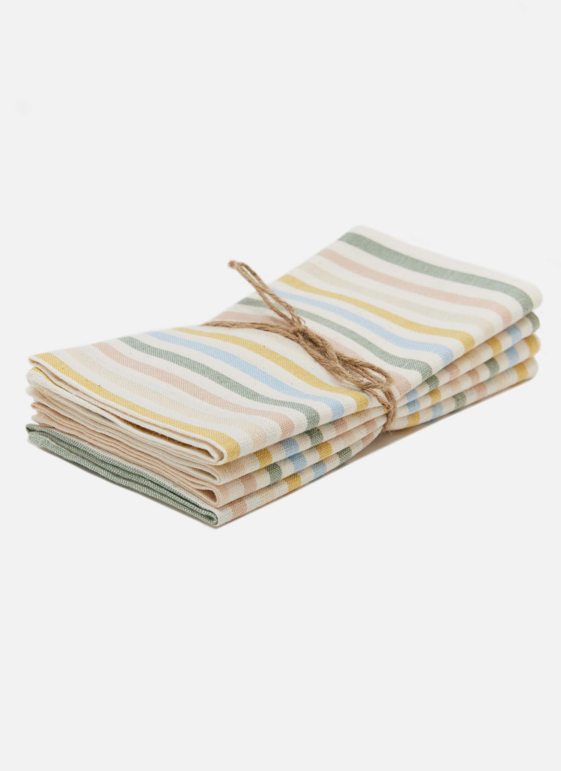 Multi Stripe Spring Pastel Kid Napkins - Thumbnail 3