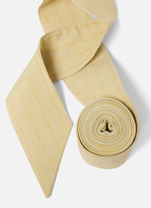 GOLDIE STRIPE - Butter Wide Garland Ribbon