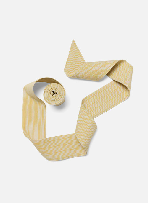 GOLDIE STRIPE - Butter Wide Garland Ribbon