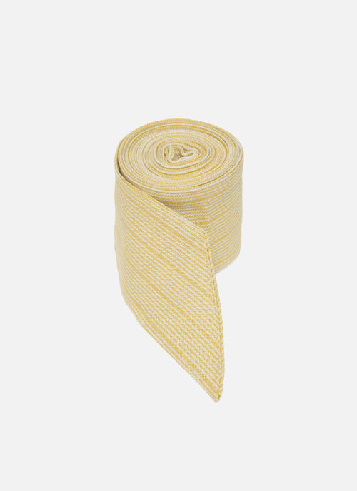 GOLDIE STRIPE - Butter Wide Garland Ribbon