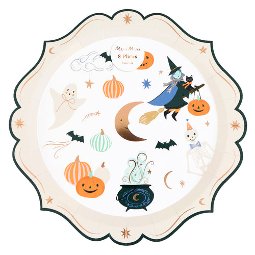 Ornate Edge Halloween Dinner Plates (x8)