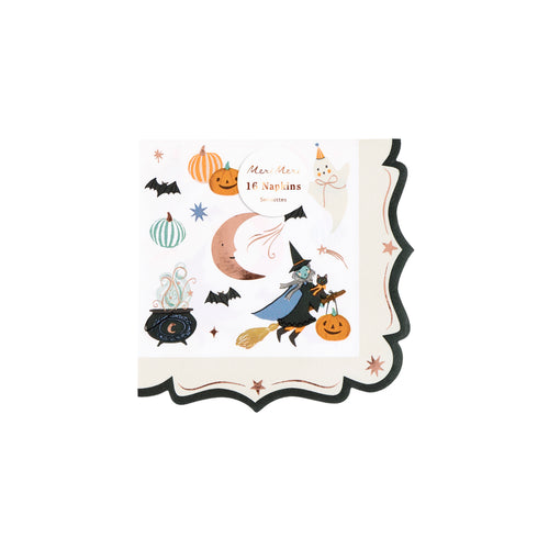 Ornate Edge Halloween Small Napkins (x16)