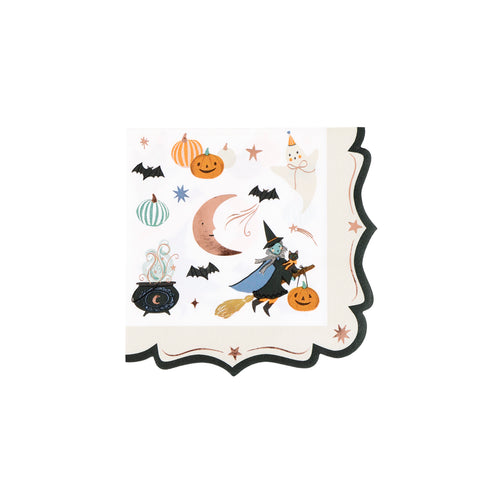 Ornate Edge Halloween Small Napkins (x16)