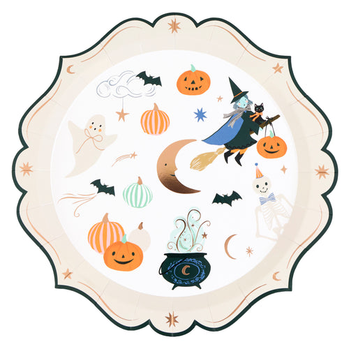 Ornate Edge Halloween Dinner Plates (x8)