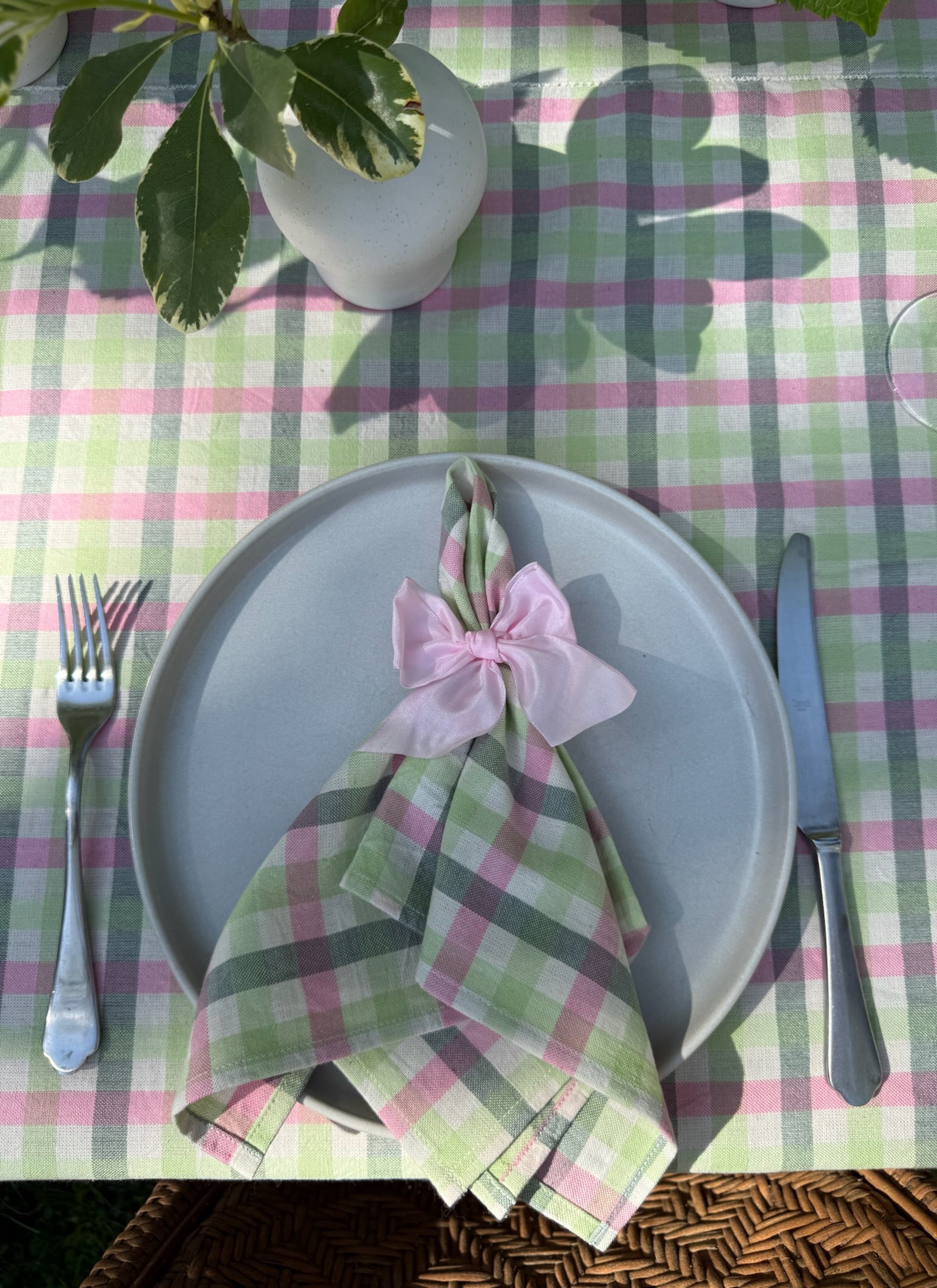 Gingham Clover Napkins - Thumbnail 4