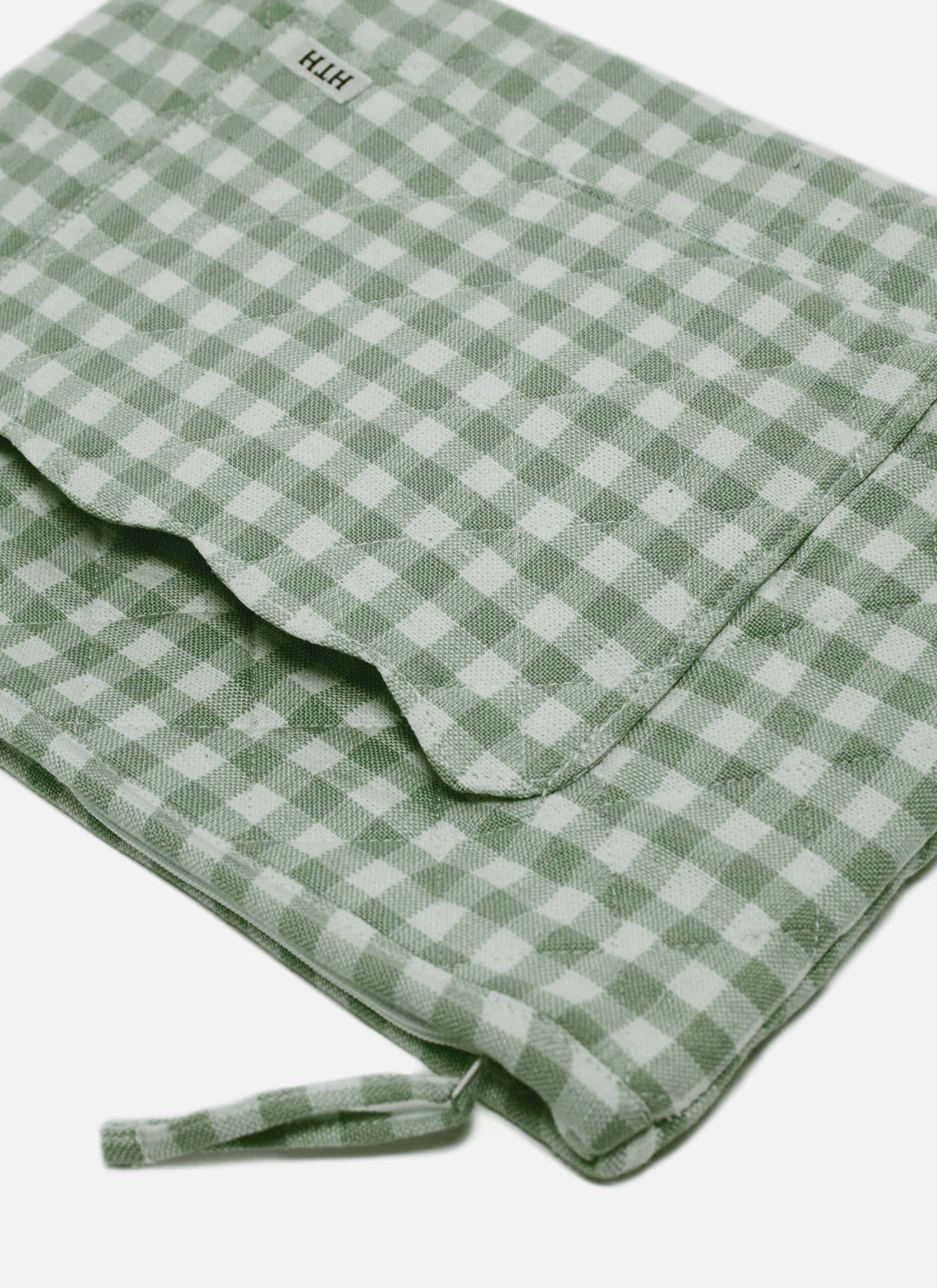 MINI GINGHAM - Sage Quilted Pouch Large – Heather Taylor Home MINI GINGHAM - Sage Quilted Pouch Large – Heather Taylor Home