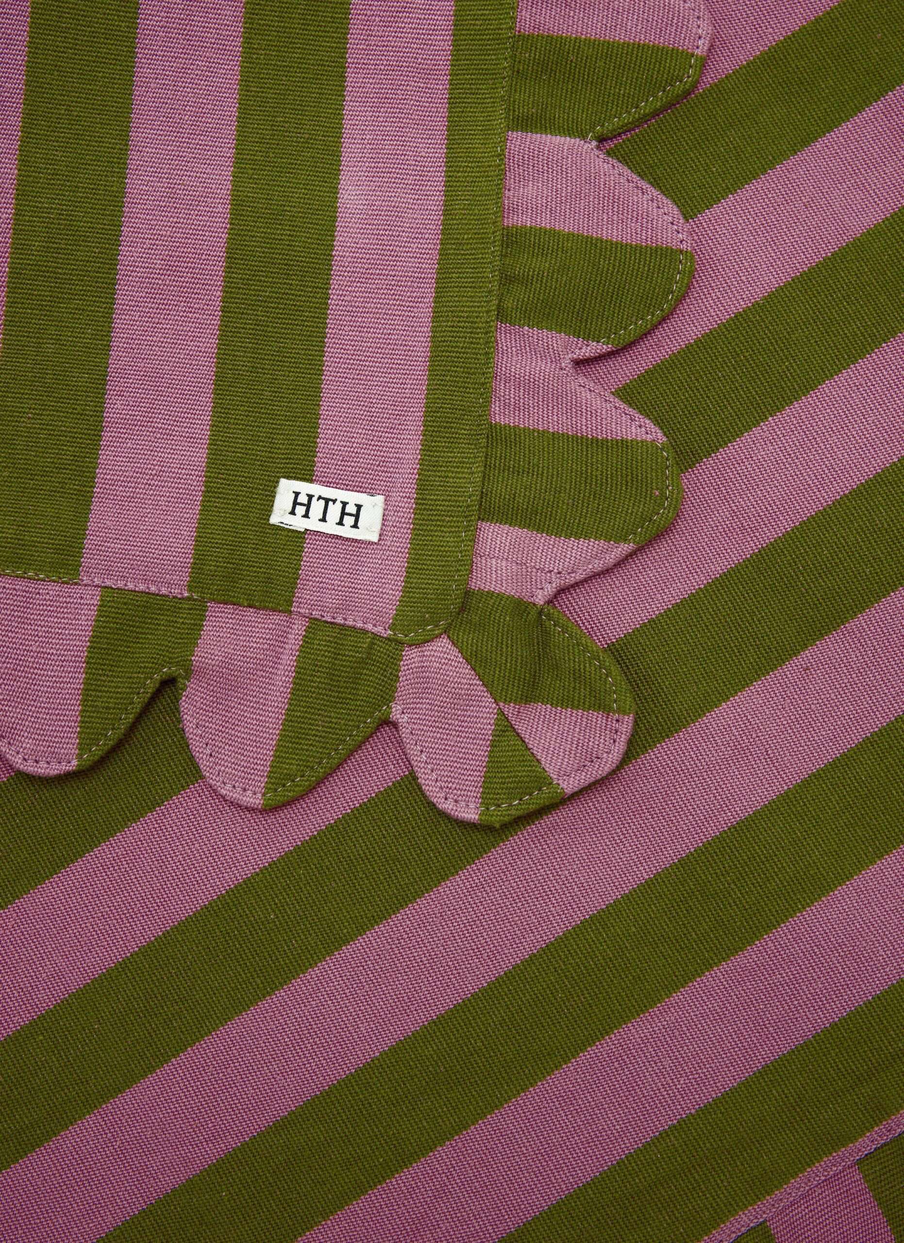 HTH x Domino MEDIUM STRIPE - Lilac & Moss Placemat – Heather