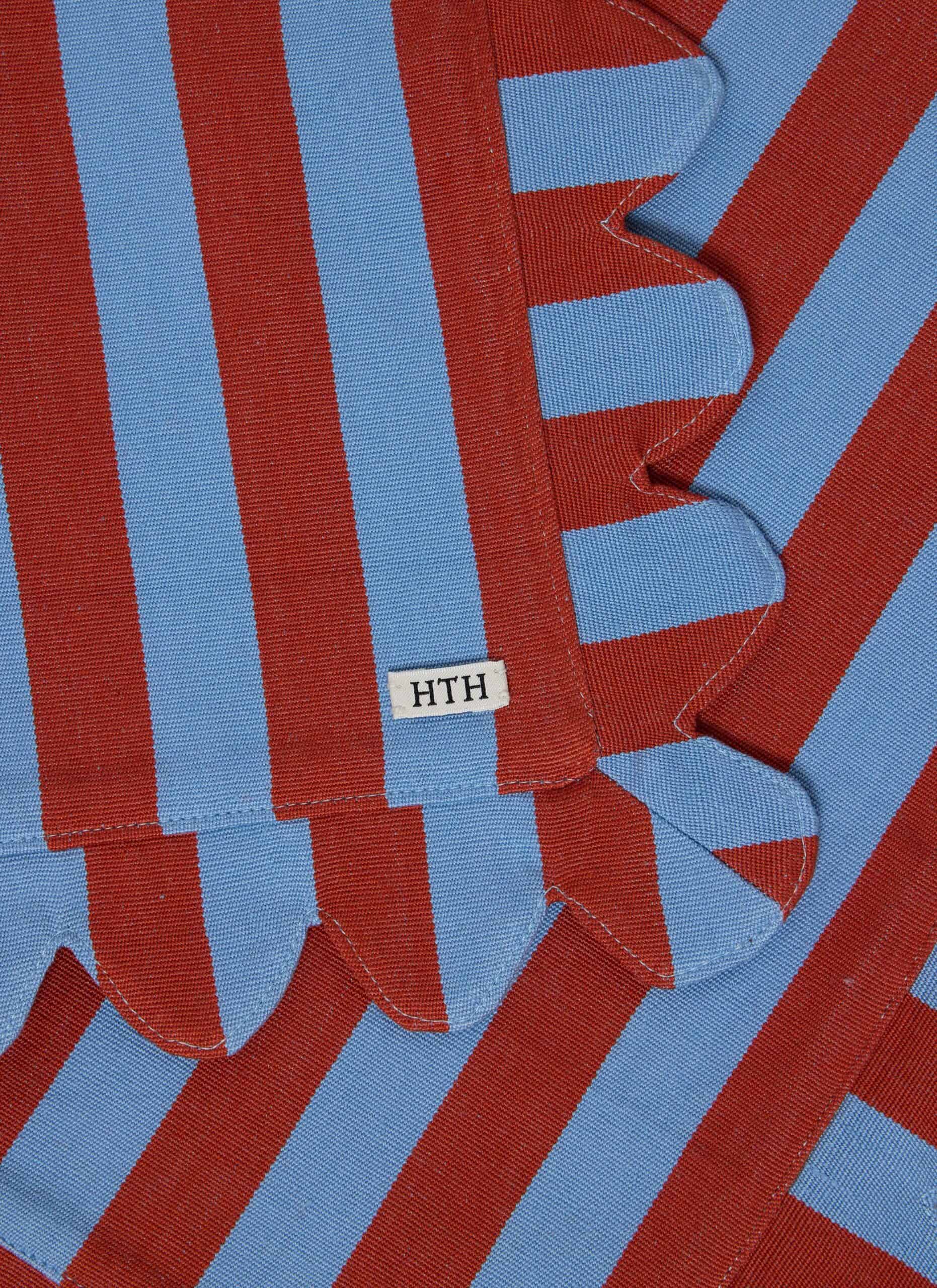 HTH x Domino MEDIUM STRIPE - Tomato & Blue Placemat – Heather