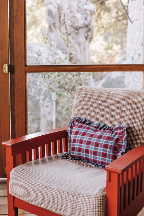 NANTUCKET PLAID -  Red Petite Pillow