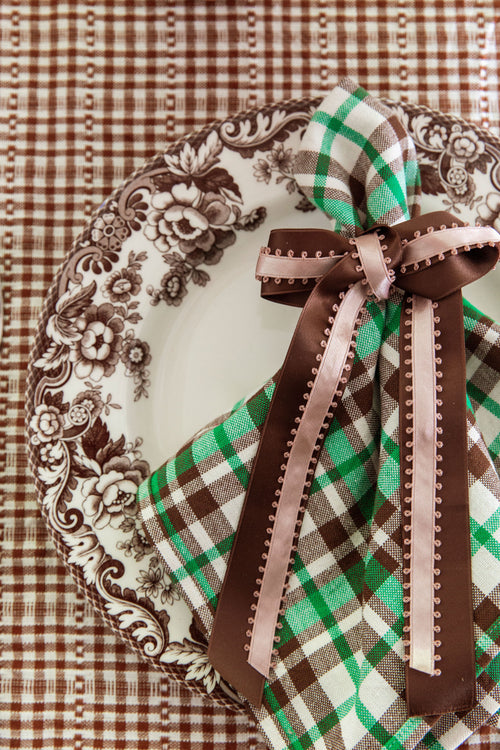 PEPPERMINT PLAID - Green Napkins