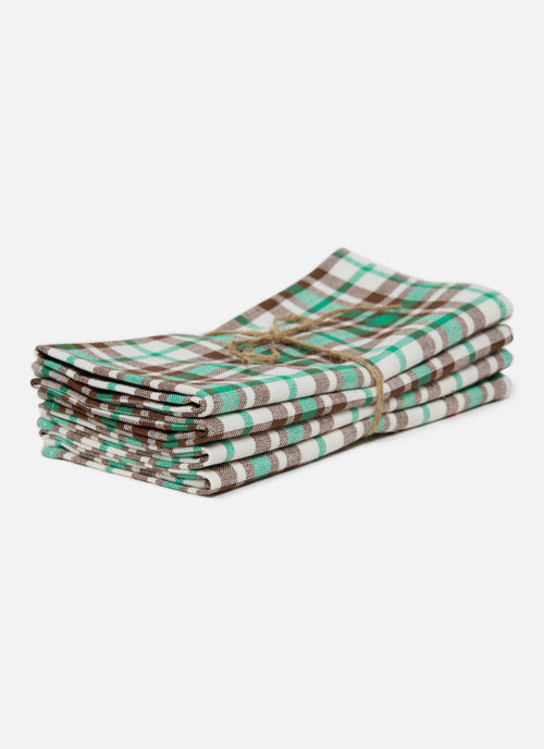 PEPPERMINT PLAID - Green Napkins