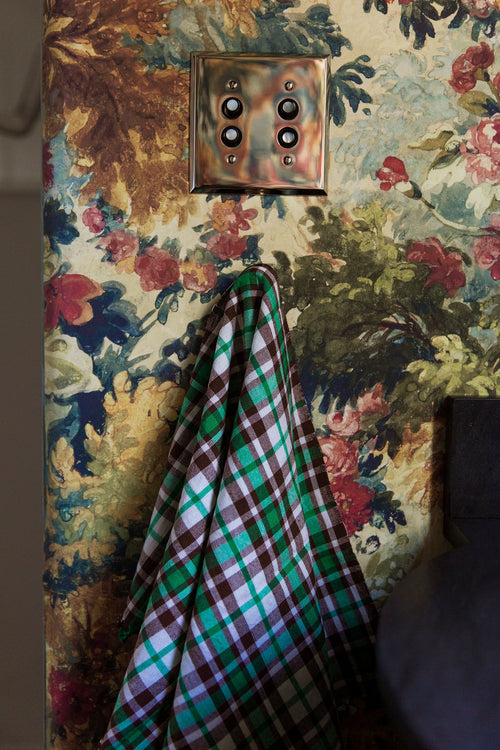 PEPPERMINT PLAID - Green Tea Towel