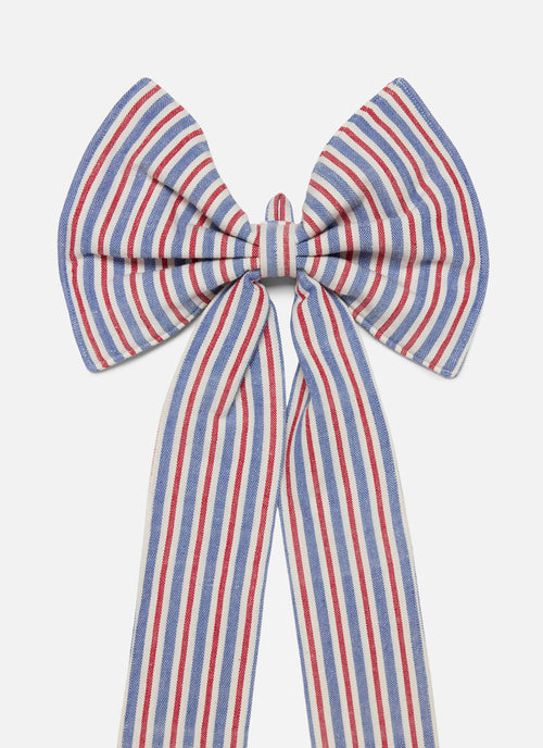 PETITE STRIPE - Americana Fabric Bow