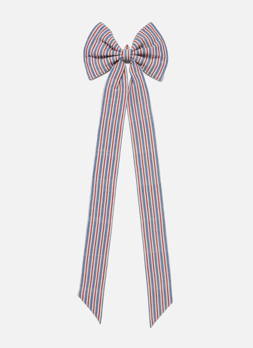 PETITE STRIPE - Americana Fabric Bow