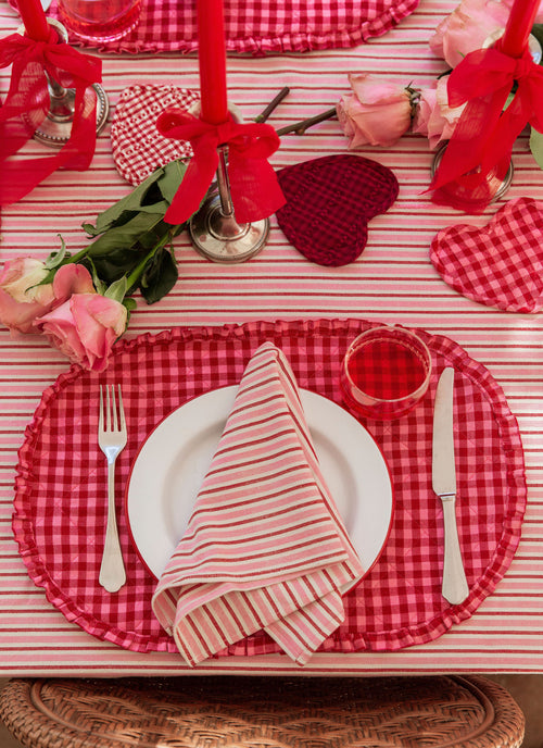 PETITE STRIPE - Valentine Napkins