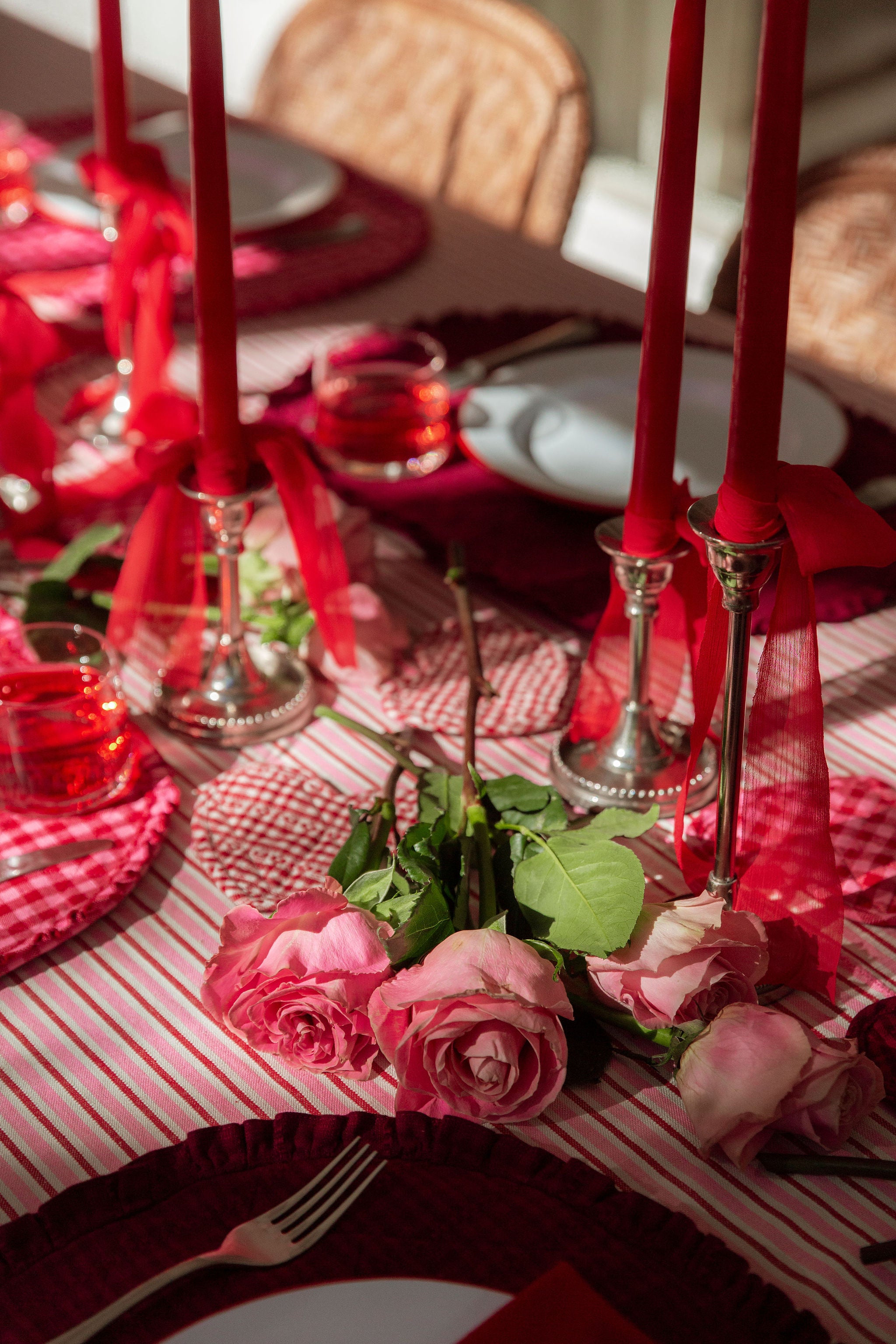 PETITE STRIPE - Valentine Tablecloth – Heather Taylor Home