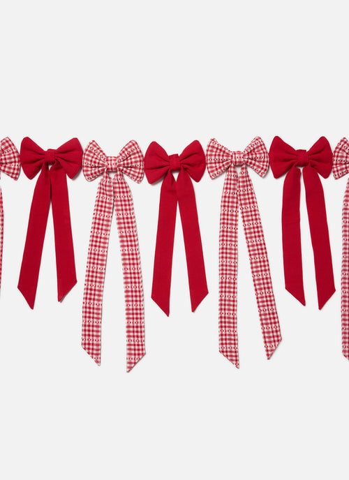 SOHO RED & SOLID RED - Mini Bow Garland