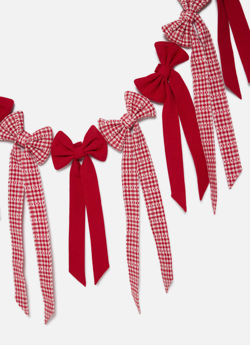 SOHO RED & SOLID RED - Mini Bow Garland