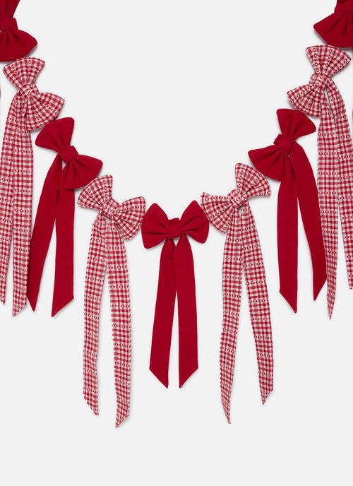 SOHO RED & SOLID RED - Mini Bow Garland