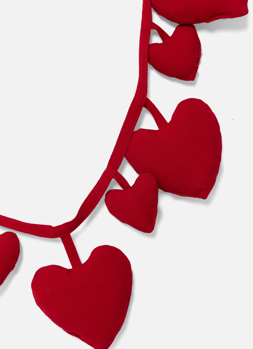 SOLID - Red Hearts Garland