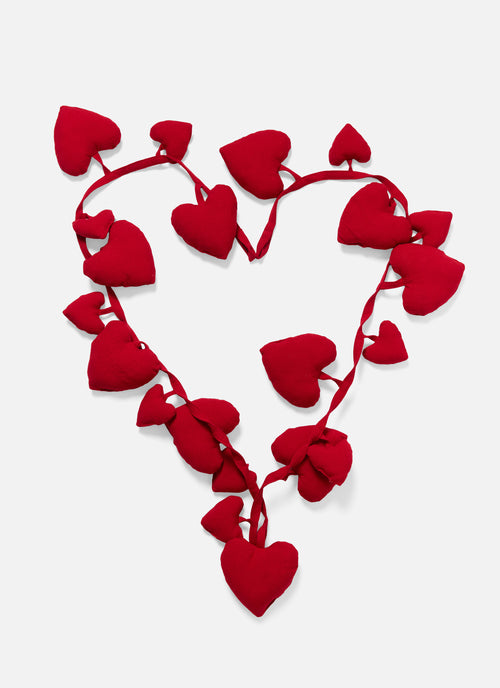 SOLID - Red Hearts Garland