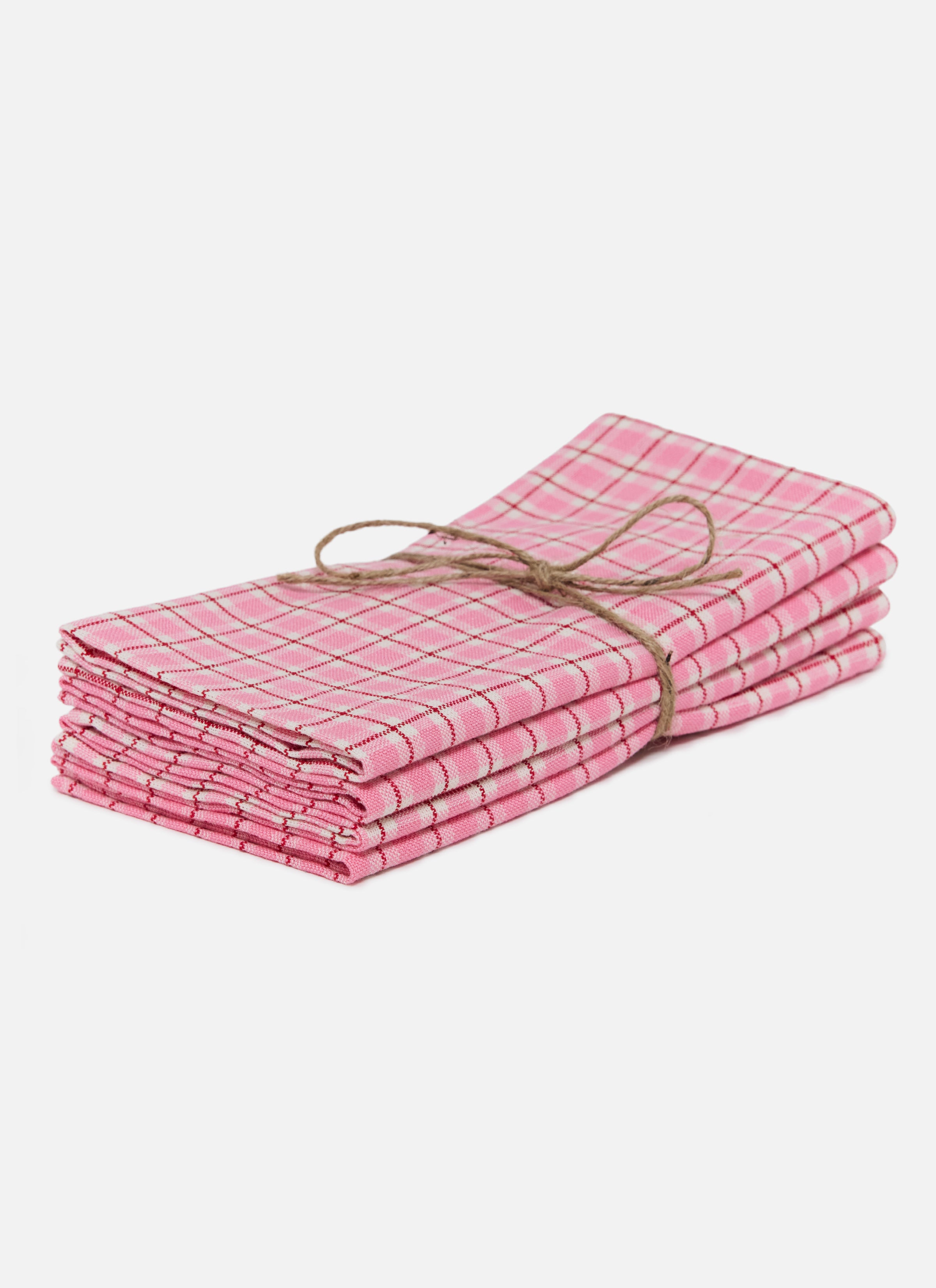 ROSIE PLAID Pink Napkins - Thumbnail 2