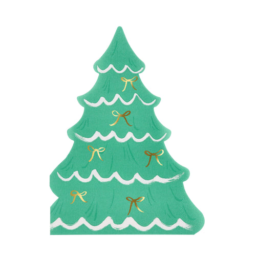 Christmas Tree With Bows Napkins (x16)