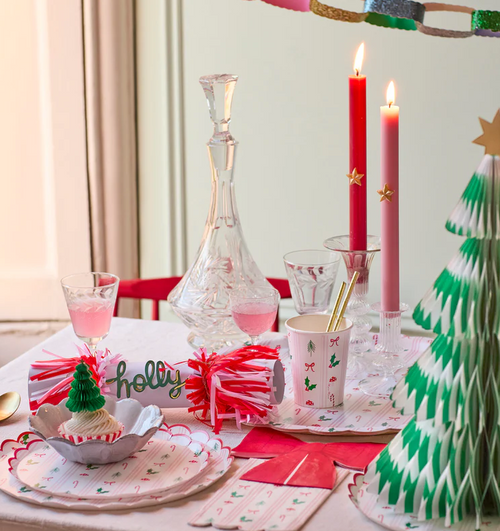 Festive Icon Stripes Dinner Plates (x8)