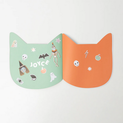 Halloween Cat Sticker Sketch Book