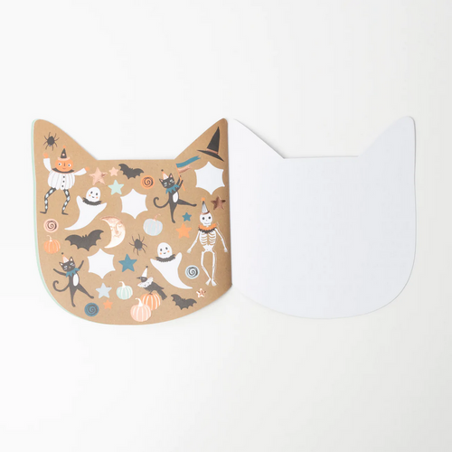 Halloween Cat Sticker Sketch Book
