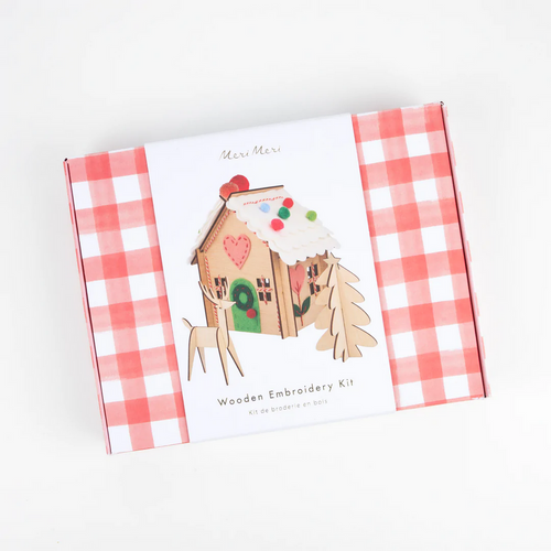 Wooden Embroidery Gingerbread House