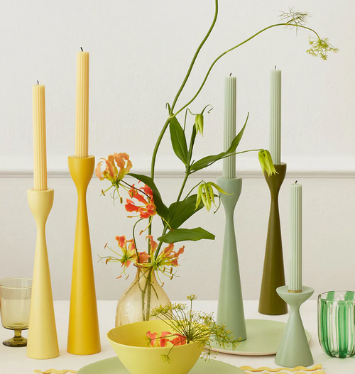 Sea Foam Green Table Candles (x2)