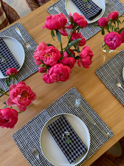 HARRISON PLAID - Black Napkins