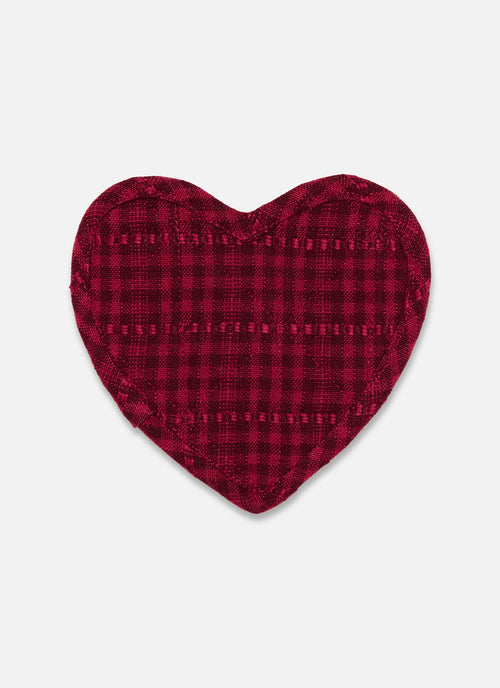 SOHO - Two Toned Bordeaux Quilted Heart Coasters