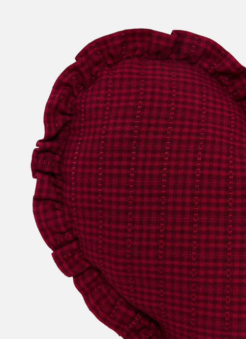 SOHO - Two Toned Bordeaux Heart Pillow