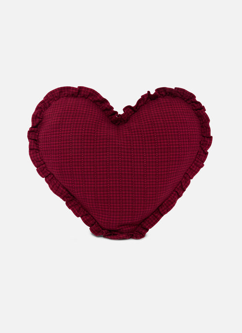 SOHO - Two Toned Bordeaux Heart Pillow