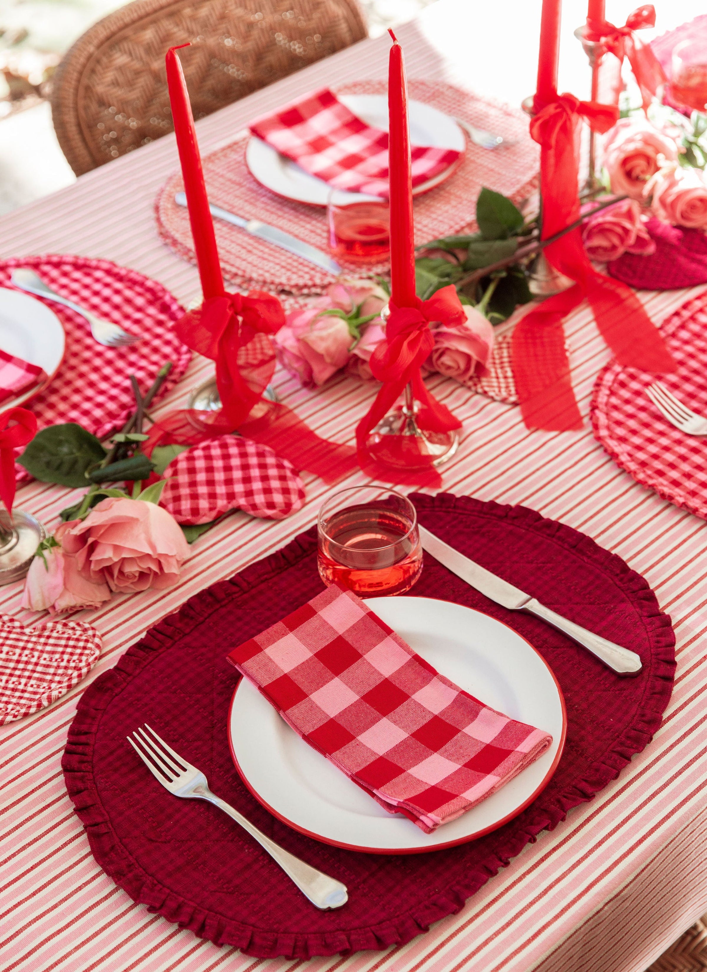 PETITE STRIPE - Valentine Tablecloth – Heather Taylor Home