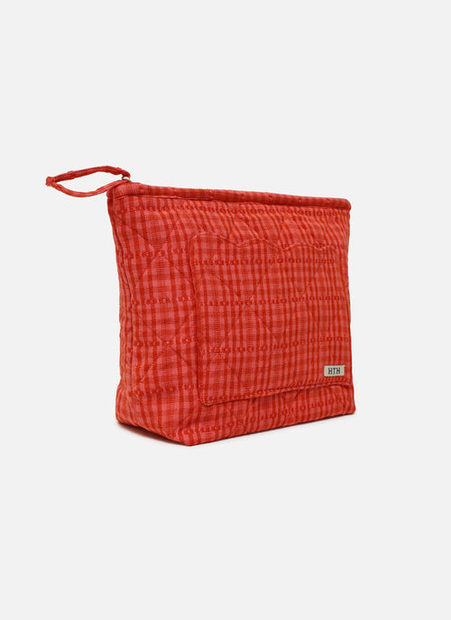 SOHO - Guava Quilted Pouch Large