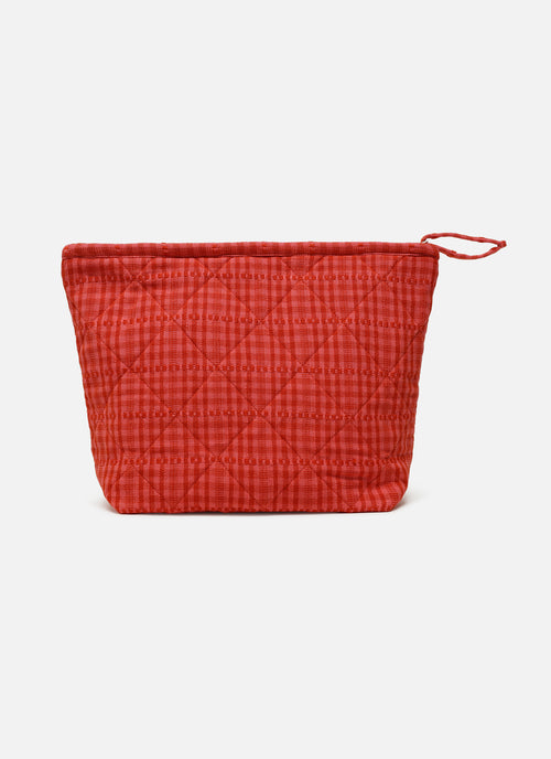 SOHO - Guava Quilted Pouch Large