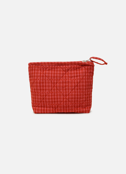 SOHO - Guava Quilted Pouch Small