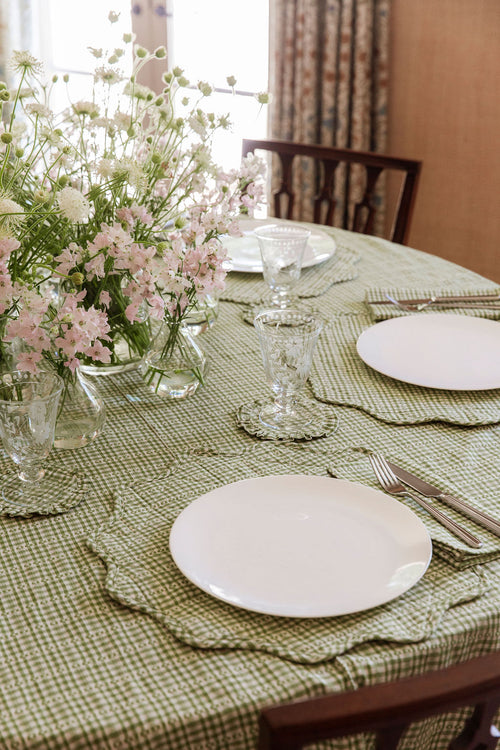 SOHO - Olive Scalloped Edge Placemat