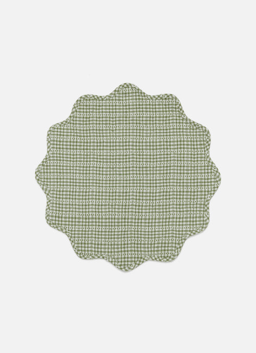 SOHO - Olive Scalloped Edge Placemat