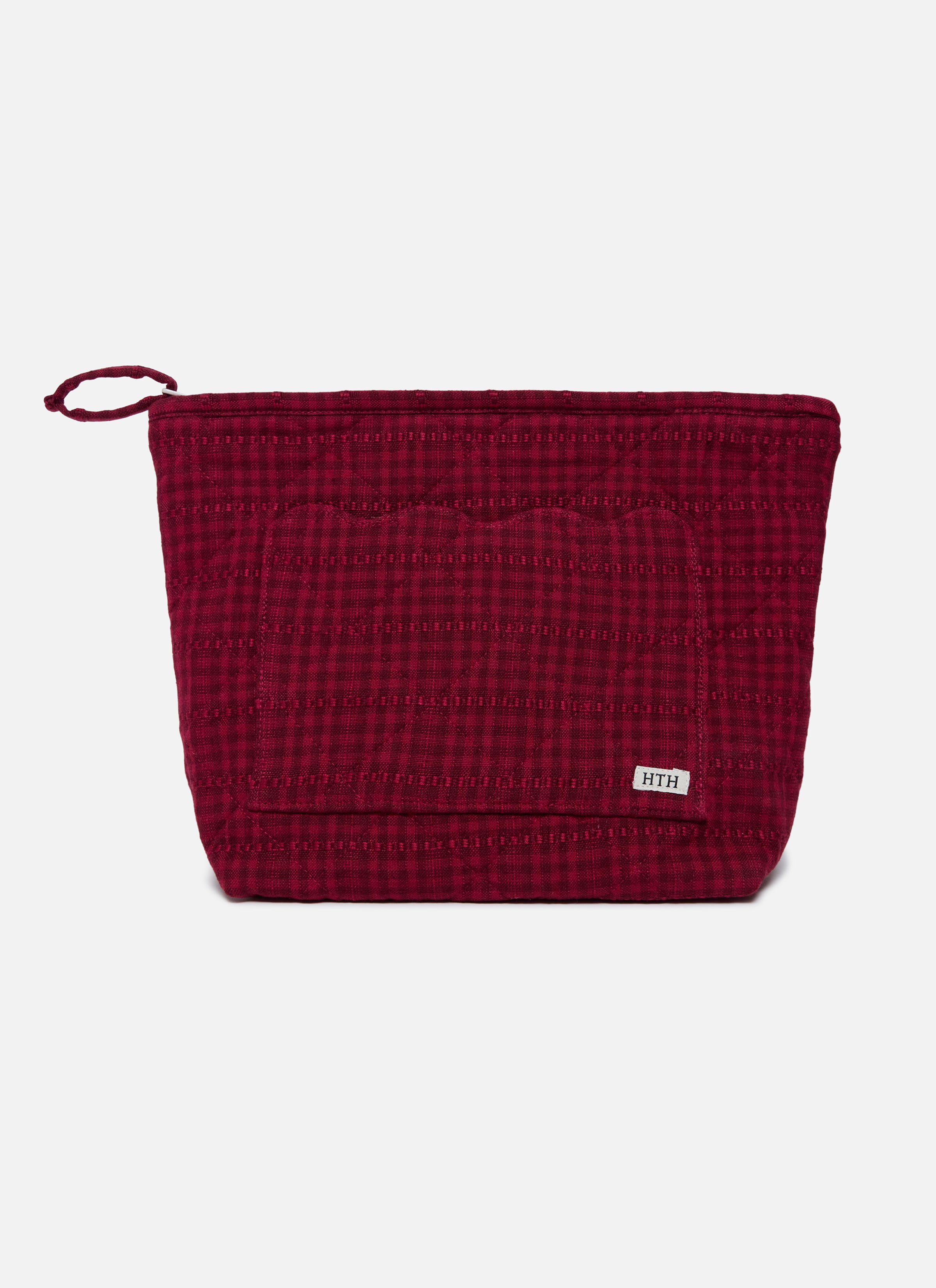 SOHO Two Toned Bordeaux Quilted Pouch Small